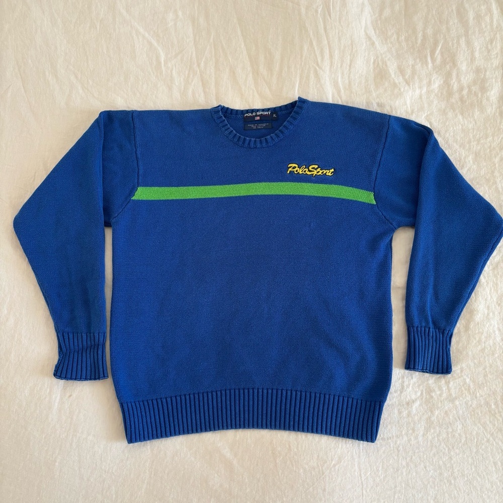 Vintage 90s Ralph Lauren Polo Sport 100% Cotton Sweater Men’s S/Women’s M